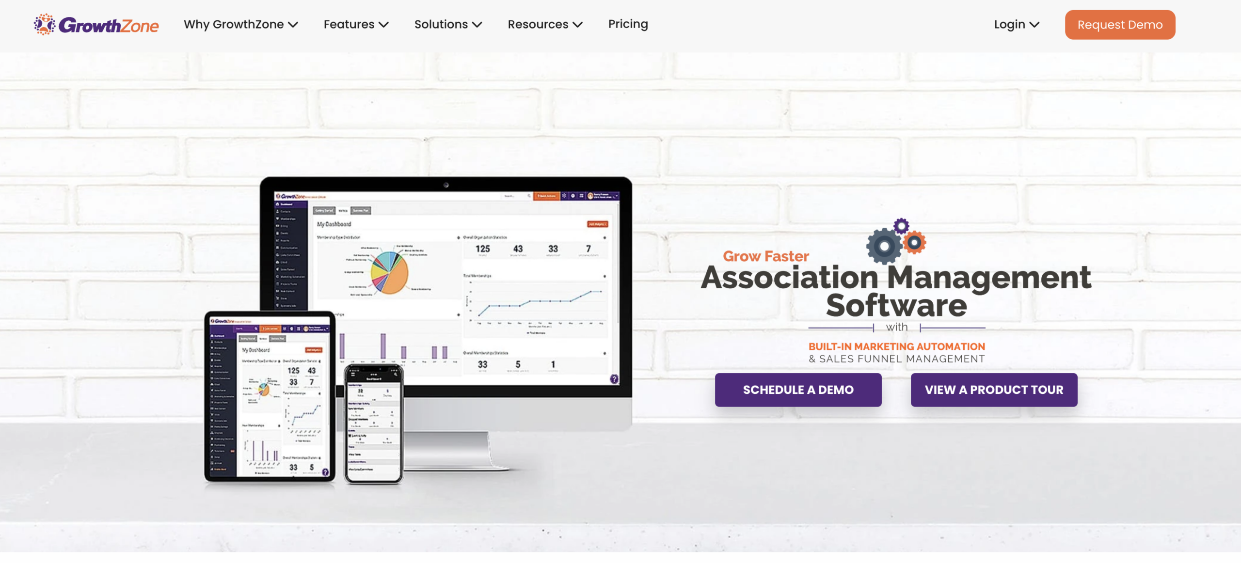 Screenshot of GrowthZone's main homepage screen